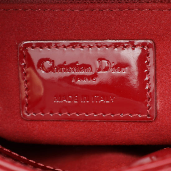 Christian Dior Red Chain Mini Lady Dior Bag