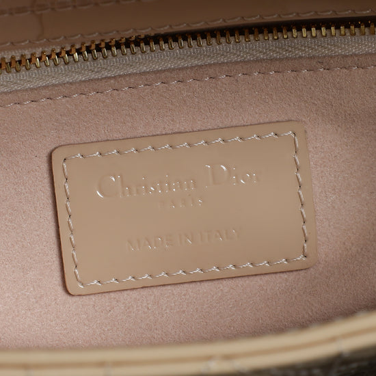 Christian Dior Beige Lady Dior Mini Chain Bag