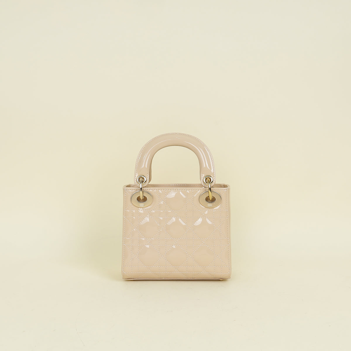 Christian Dior Beige Lady Dior Mini Chain Bag