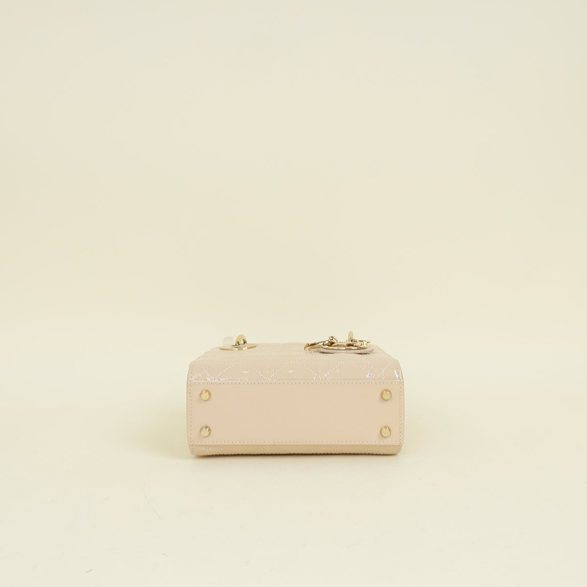 Christian Dior Beige Lady Dior Mini Chain Bag