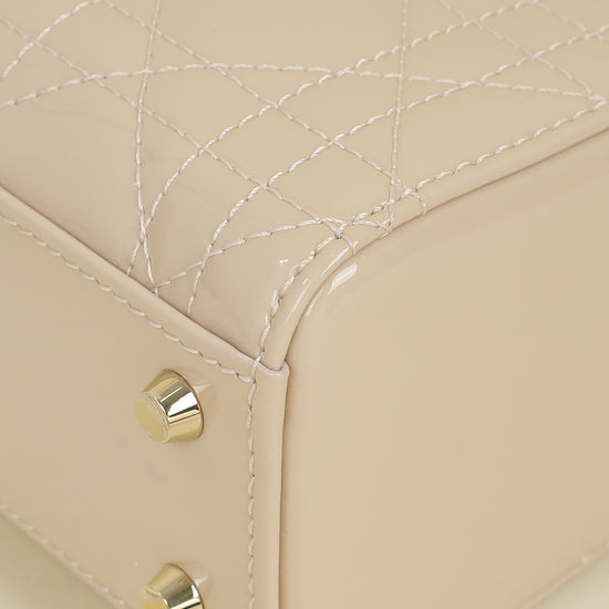 Christian Dior Beige Lady Dior Mini Chain Bag