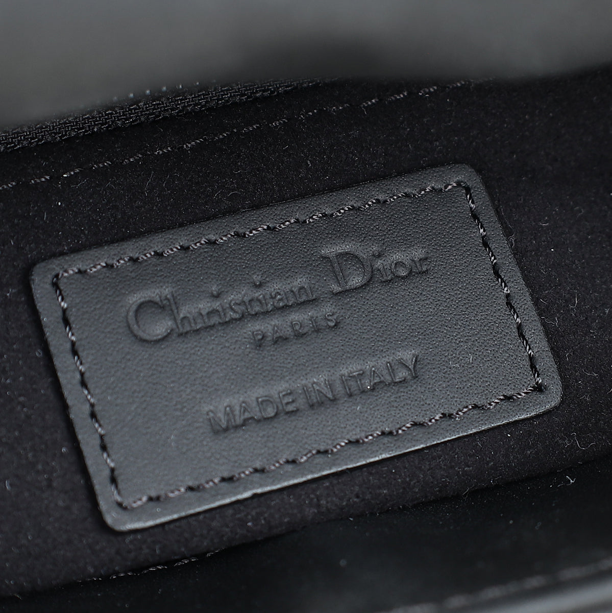 Christian Dior Black Ultramatte Lady Dior Mini Chain Bag