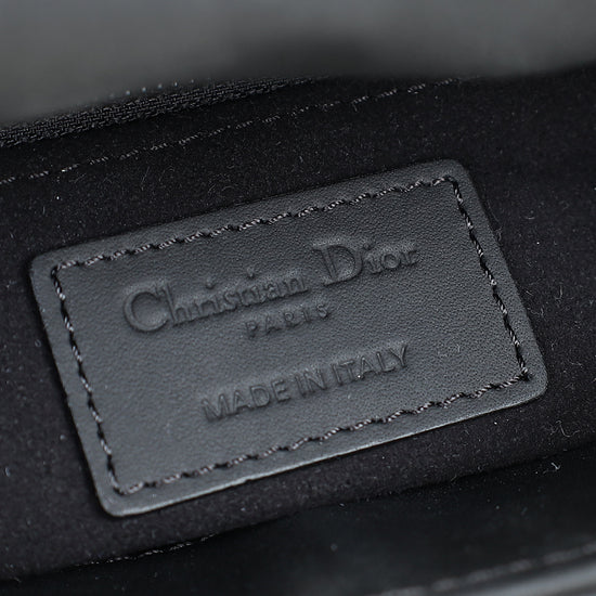 Christian Dior Black Ultramatte Lady Dior Mini Chain Bag