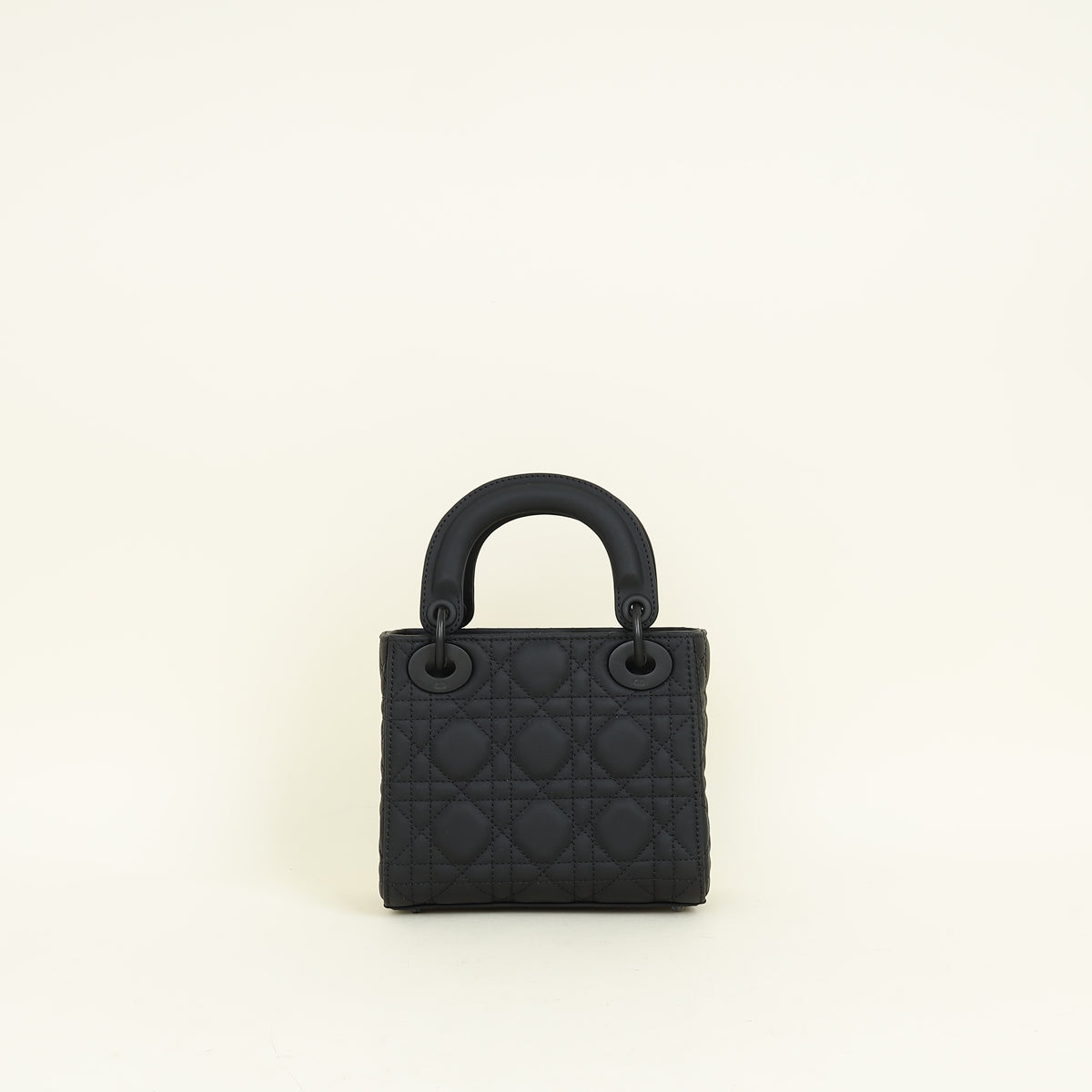Christian Dior Black Ultramatte Lady Dior Mini Chain Bag