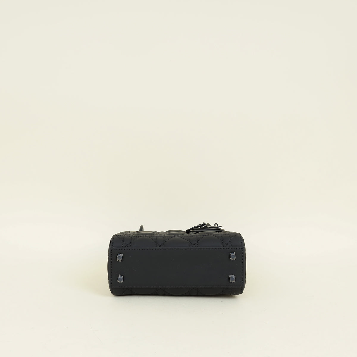 Christian Dior Black Ultramatte Lady Dior Mini Chain Bag