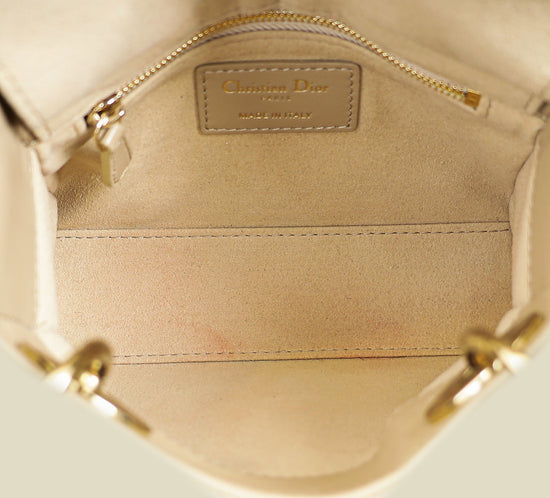 Christian Dior Beige Lady Dior Mini Chain Bag