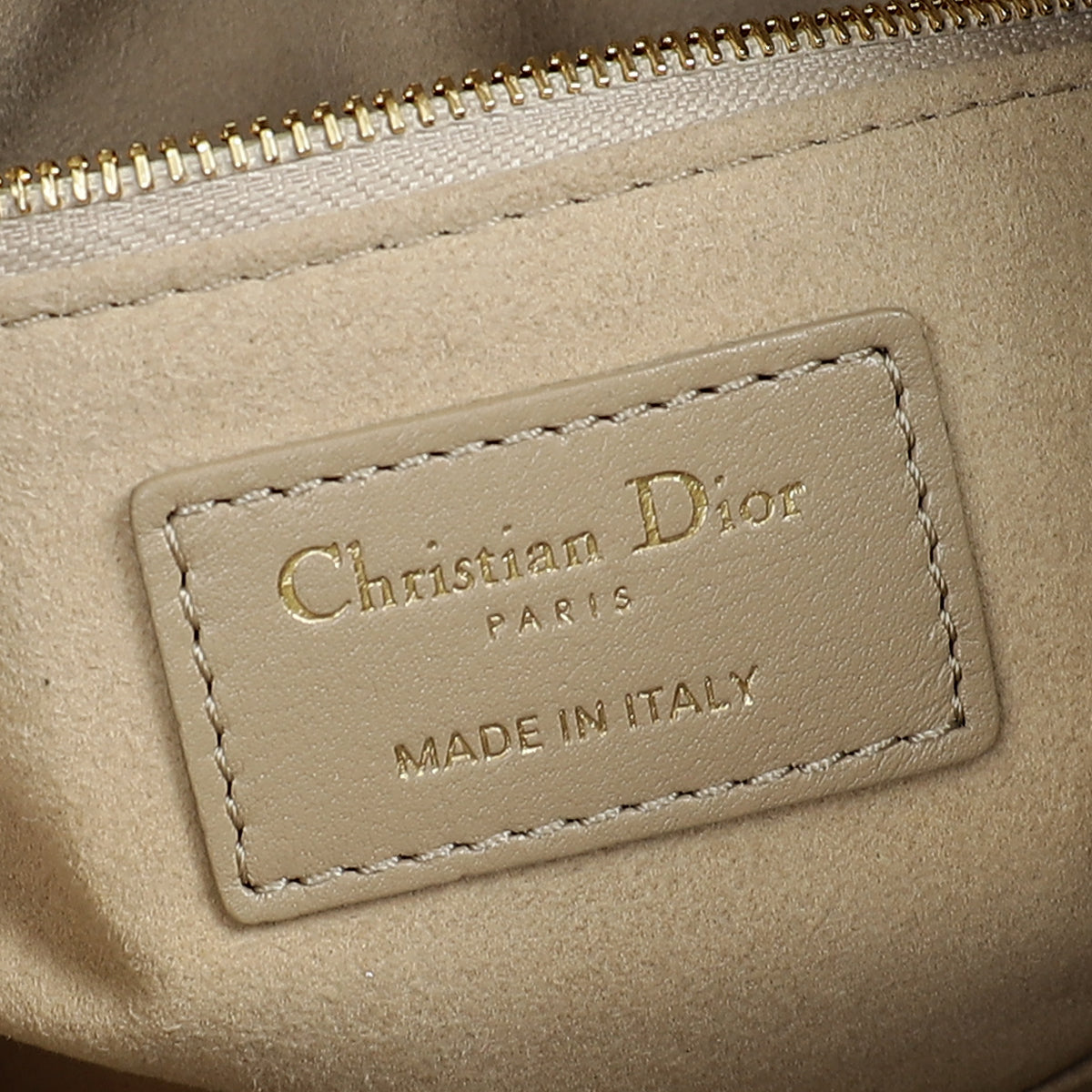 Christian Dior Beige Lady Dior Mini Chain Bag