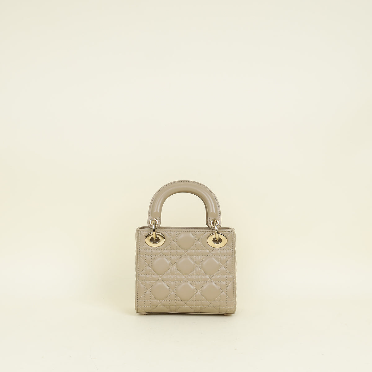 Christian Dior Beige Lady Dior Mini Chain Bag