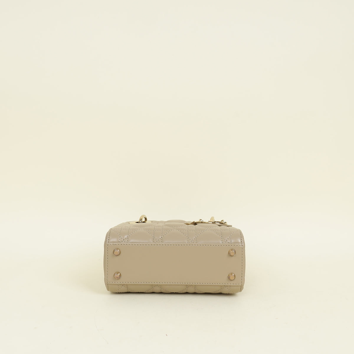 Christian Dior Beige Lady Dior Mini Chain Bag