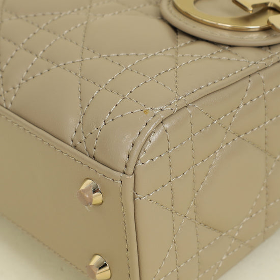 Christian Dior Beige Lady Dior Mini Chain Bag