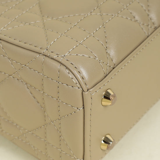 Christian Dior Beige Lady Dior Mini Chain Bag