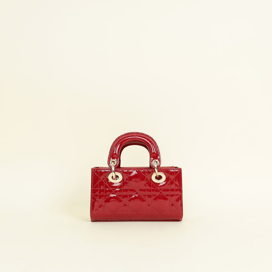 Christian Dior Cherry Red Micro Lady D-joy Bag