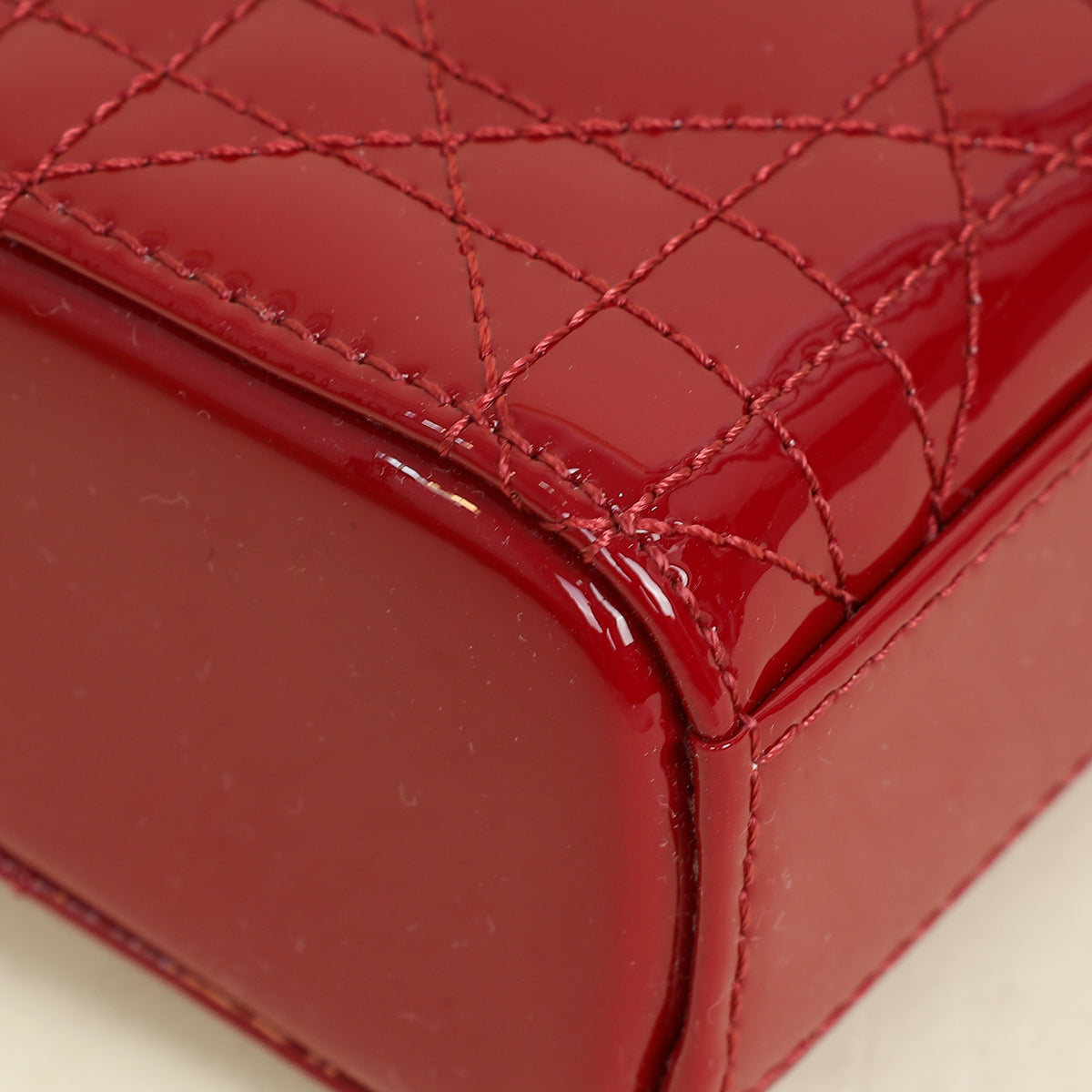 Christian Dior Cherry Red Micro Lady D-joy Bag