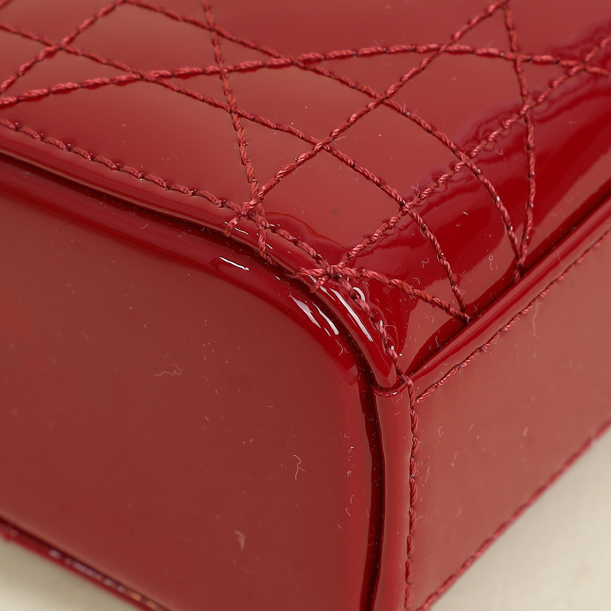 Christian Dior Cherry Red Micro Lady D-joy Bag