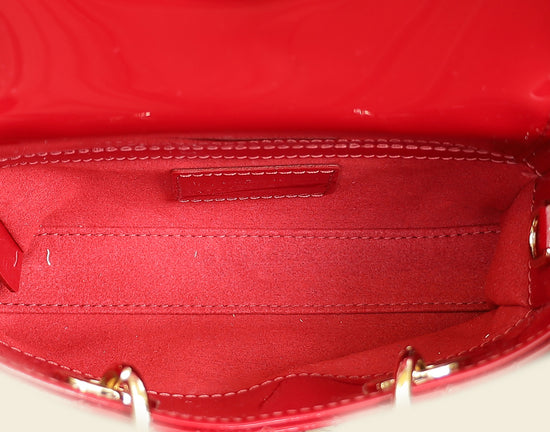 Christian Dior Cherry Red Micro Lady D-joy Bag