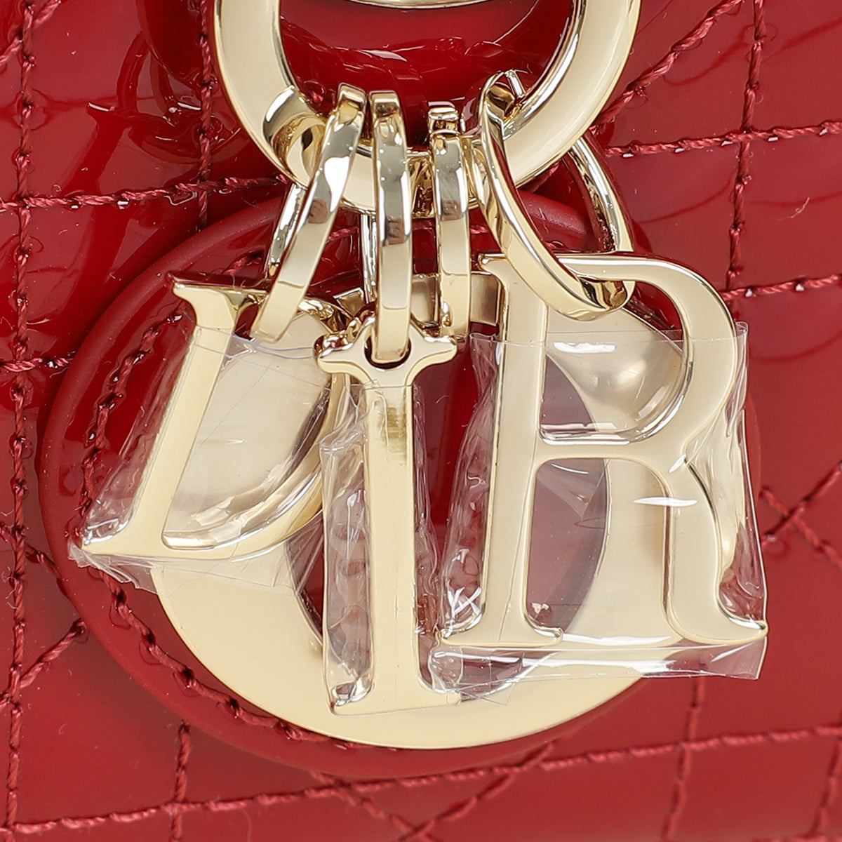 Christian Dior Cherry Red Micro Lady D-joy Bag