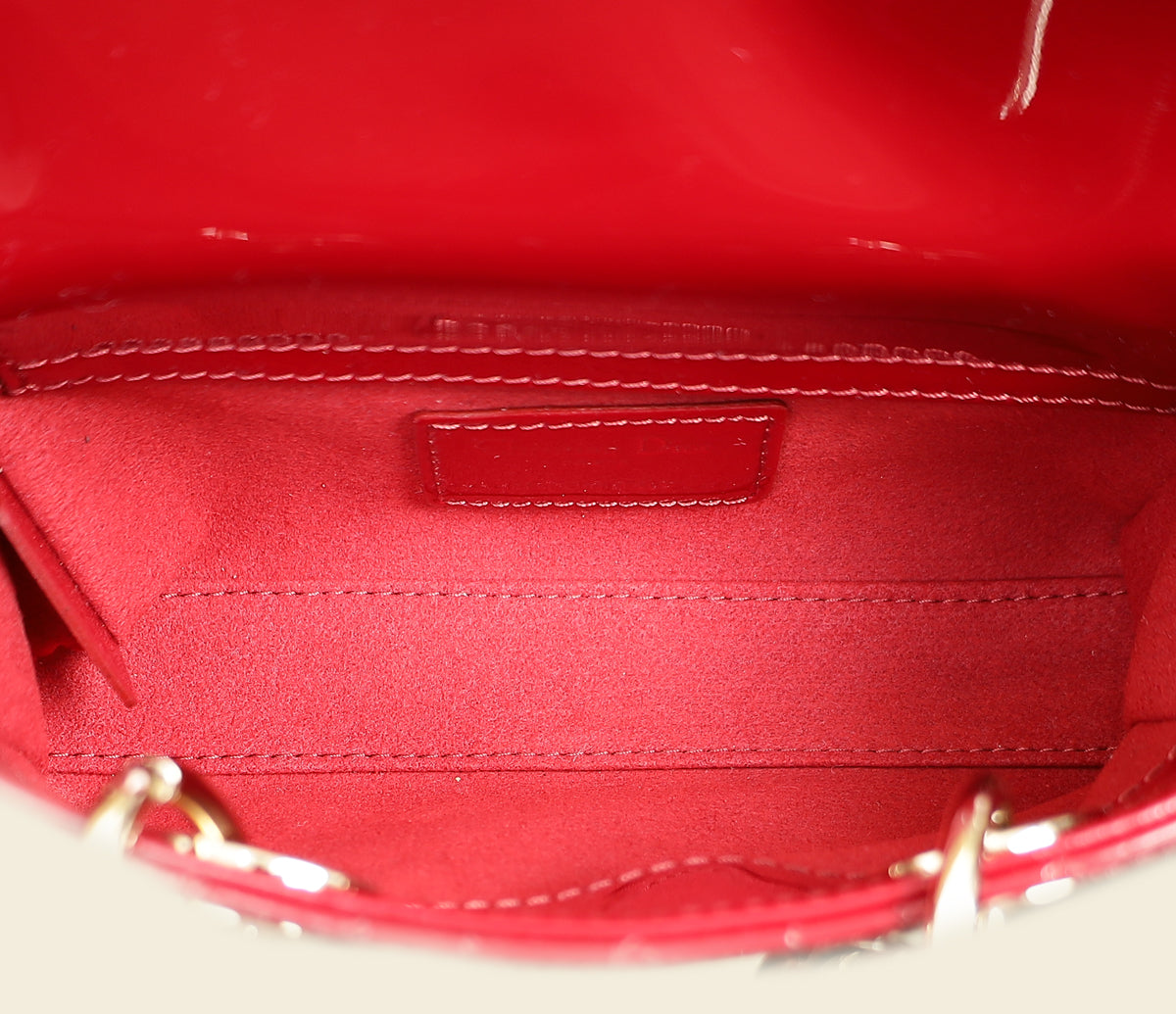 Christian Dior Cherry Red Micro Lady D-joy Bag