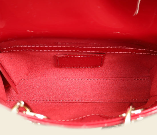 Christian Dior Cherry Red Micro Lady D-joy Bag