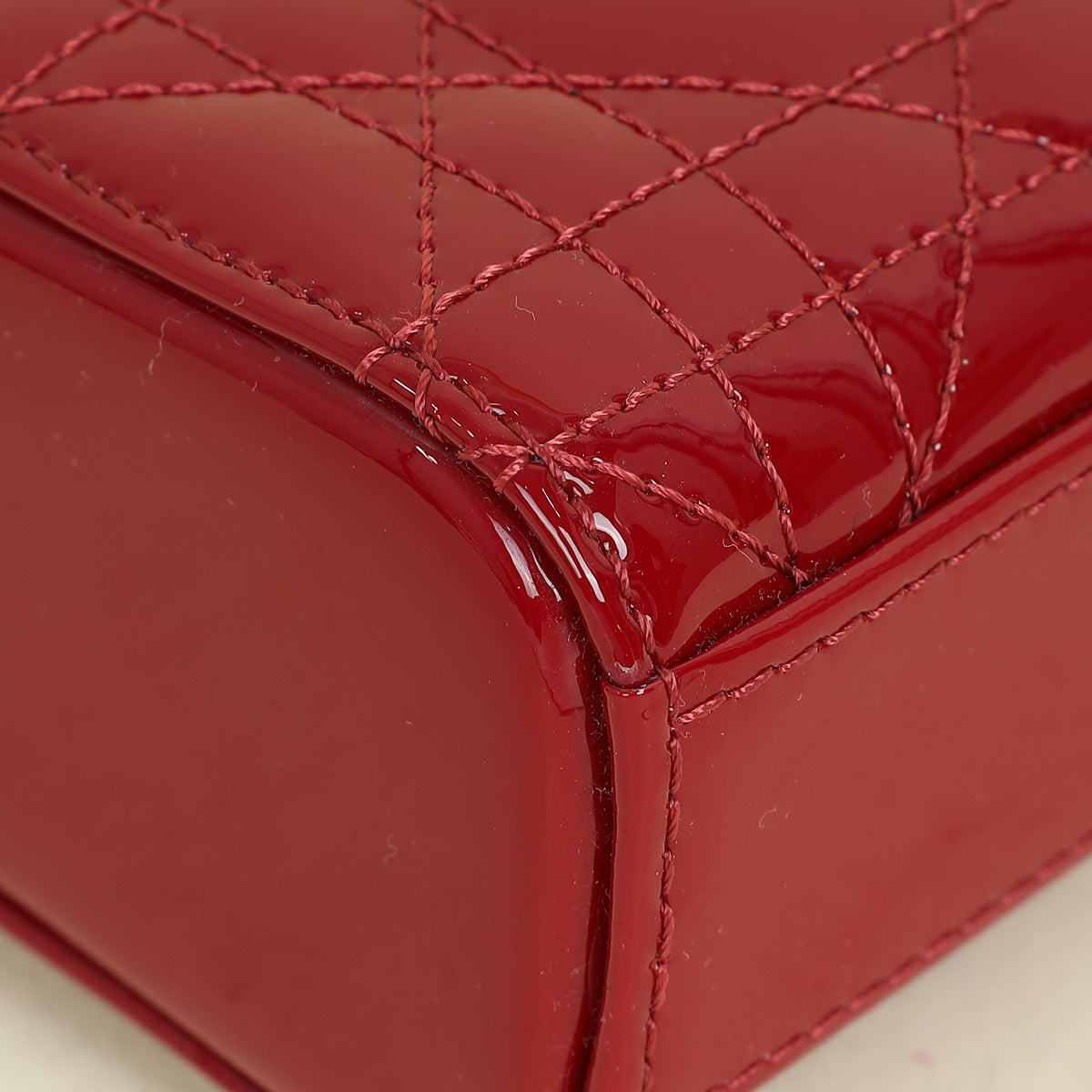 Christian Dior Cherry Red Micro Lady D-joy Bag