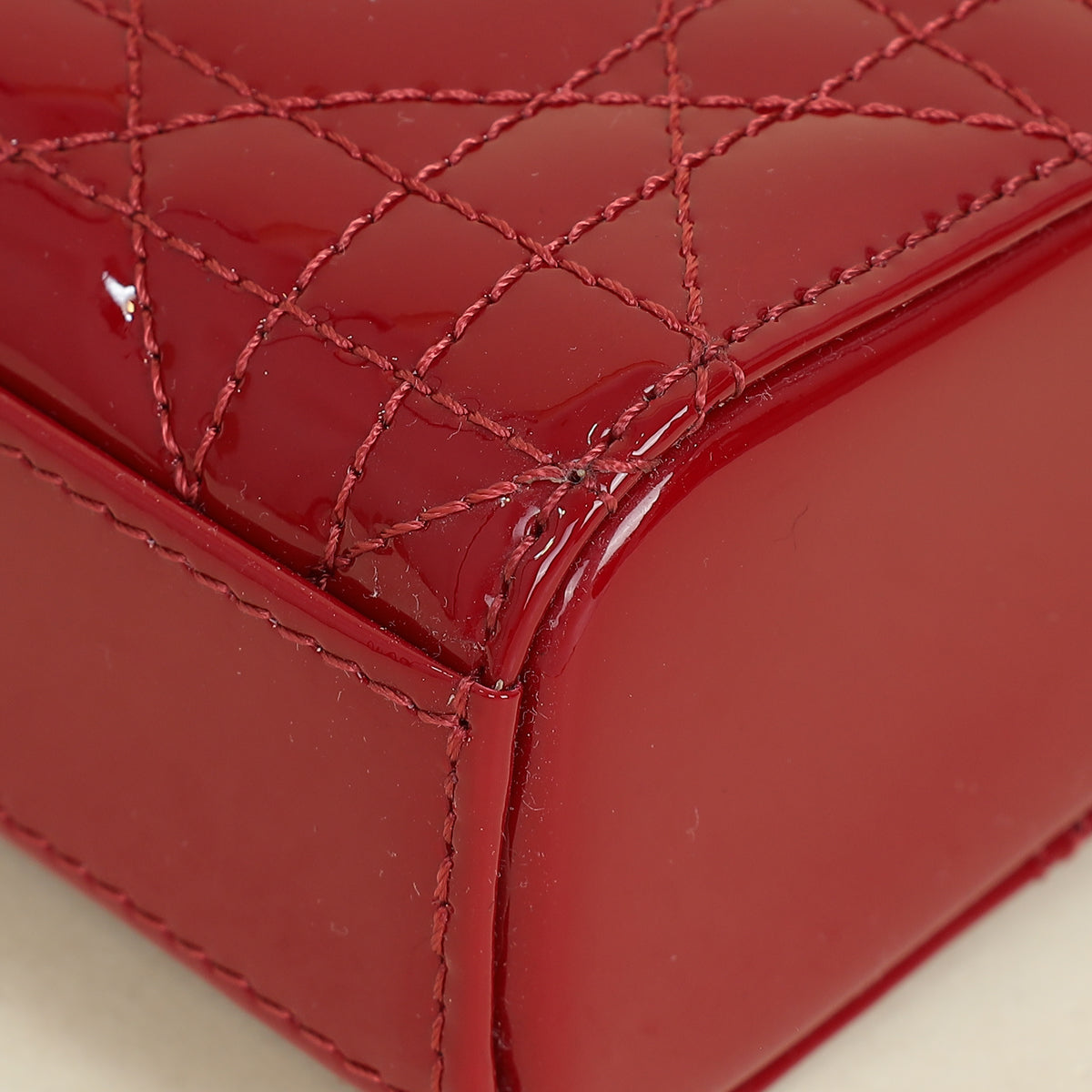 Christian Dior Cherry Red Micro Lady D-joy Bag