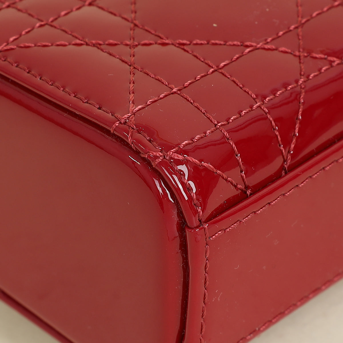 Christian Dior Cherry Red Micro Lady D-joy Bag