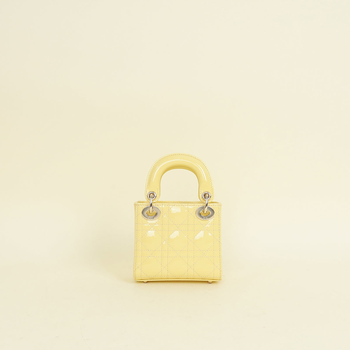 Christian Dior Light Yellow Lady Dior Micro Bag