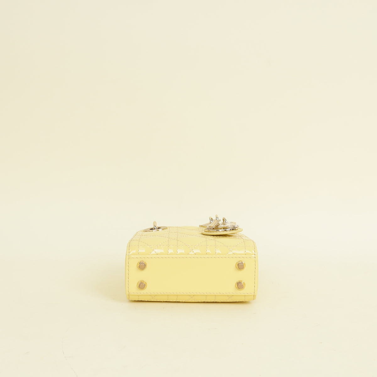 Christian Dior Light Yellow Lady Dior Micro Bag