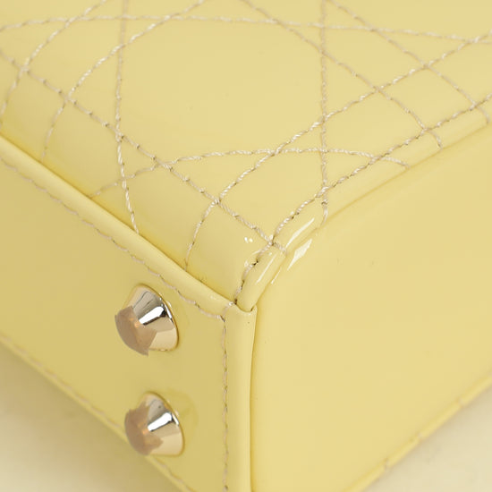 Christian Dior Light Yellow Lady Dior Micro Bag