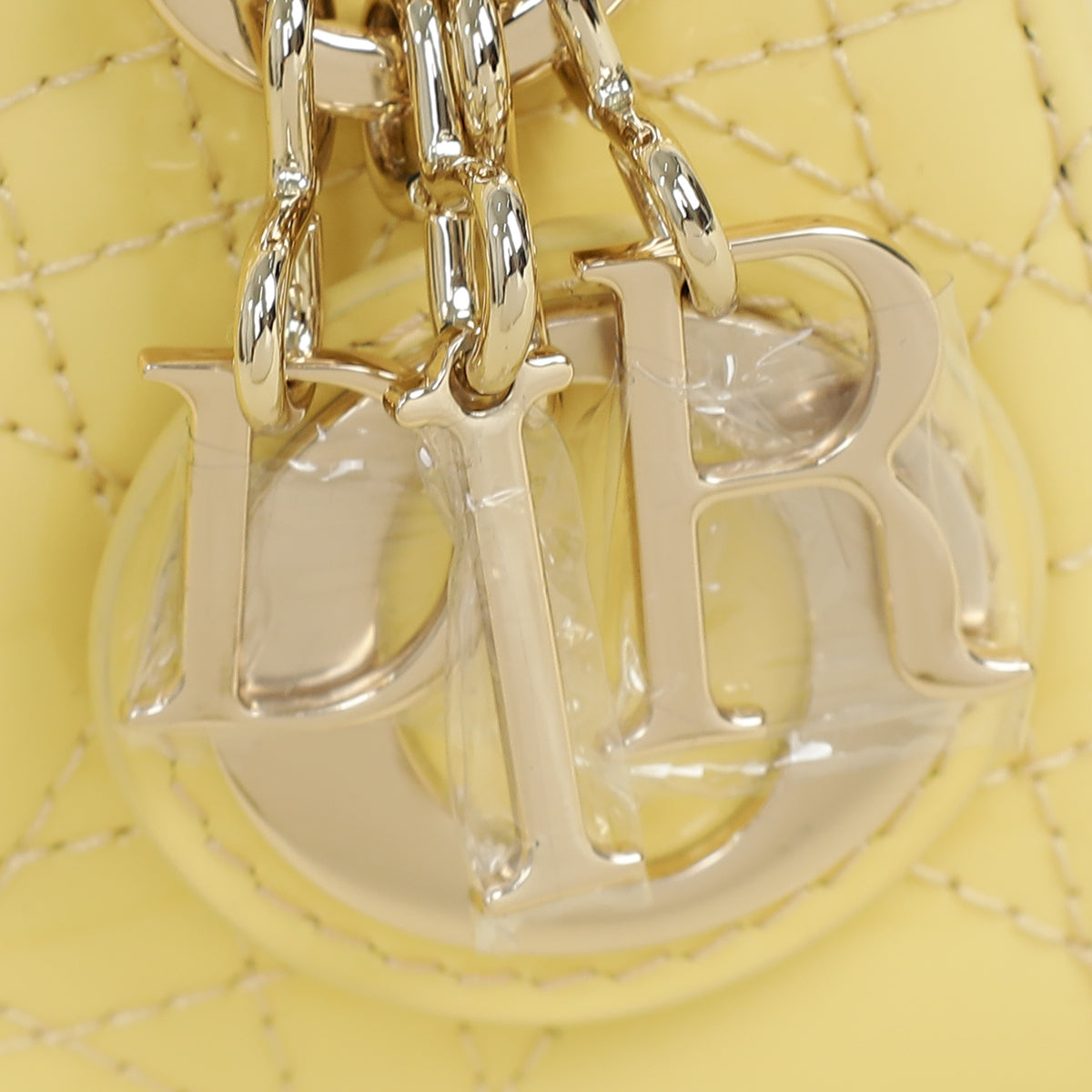 Christian Dior Light Yellow Lady Dior Micro Bag