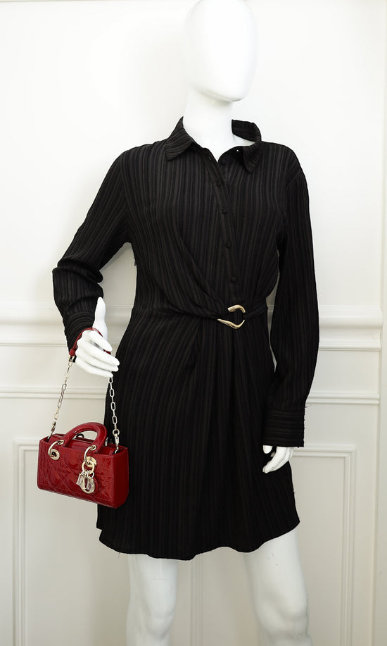 Christian Dior Cherry Red Micro Lady D-joy Bag