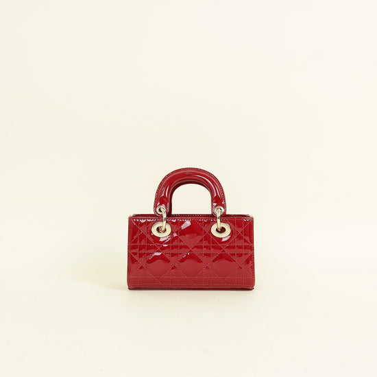 Christian Dior Cherry Red Micro Lady D-joy Bag