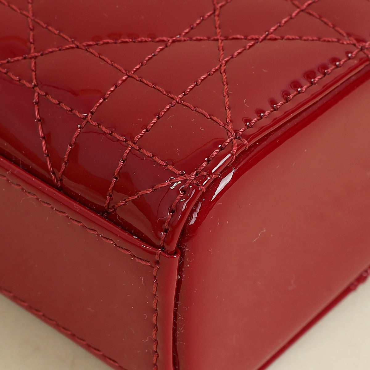 Christian Dior Cherry Red Micro Lady D-joy Bag