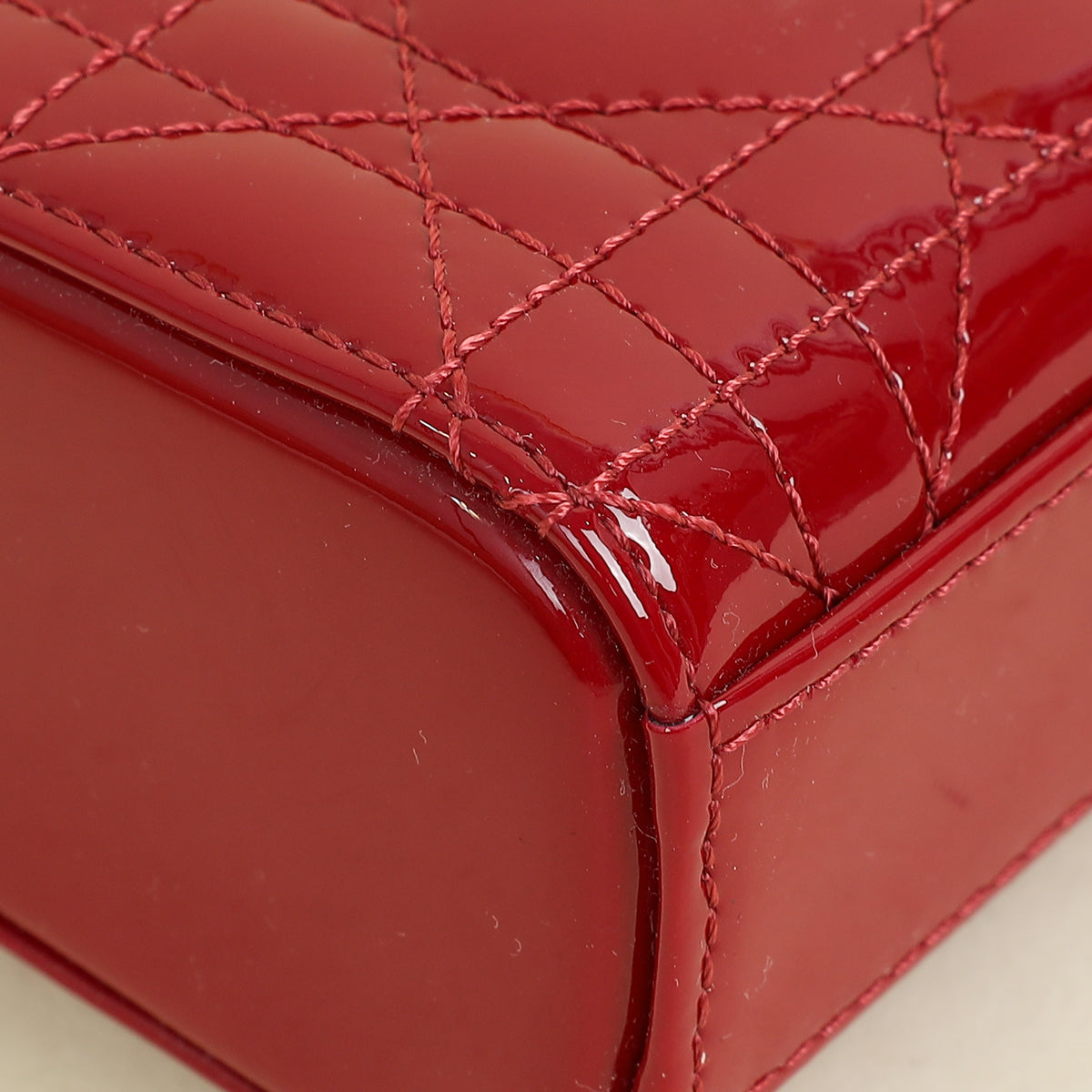 Christian Dior Cherry Red Micro Lady D-joy Bag