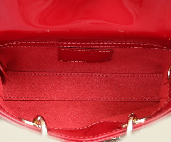 Christian Dior Cherry Red Micro Lady D-joy Bag