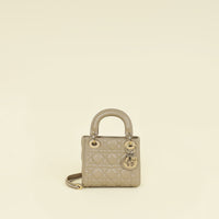 Christian Dior Beige Lady Dior Mini Chain Bag