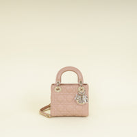 Christian Dior Blush Pink Lady Dior Mini Chain Bag