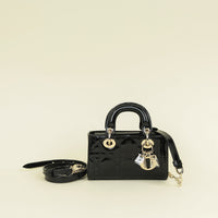 Christian Dior Black Lady D-joy Micro Bag
