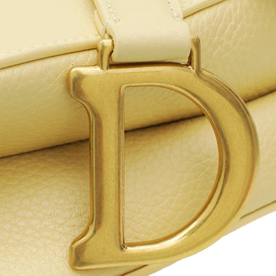 Christian Dior Yellow Mini Saddle Bag w/Strap