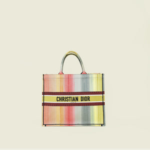 Christian Dior Multicolor Large Dioraura Embroidered Book Tote Bag