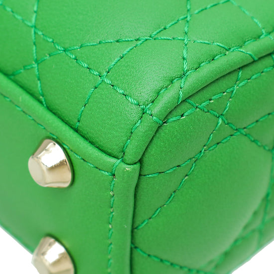 Christian Dior Green Micro Lady Dior Bag