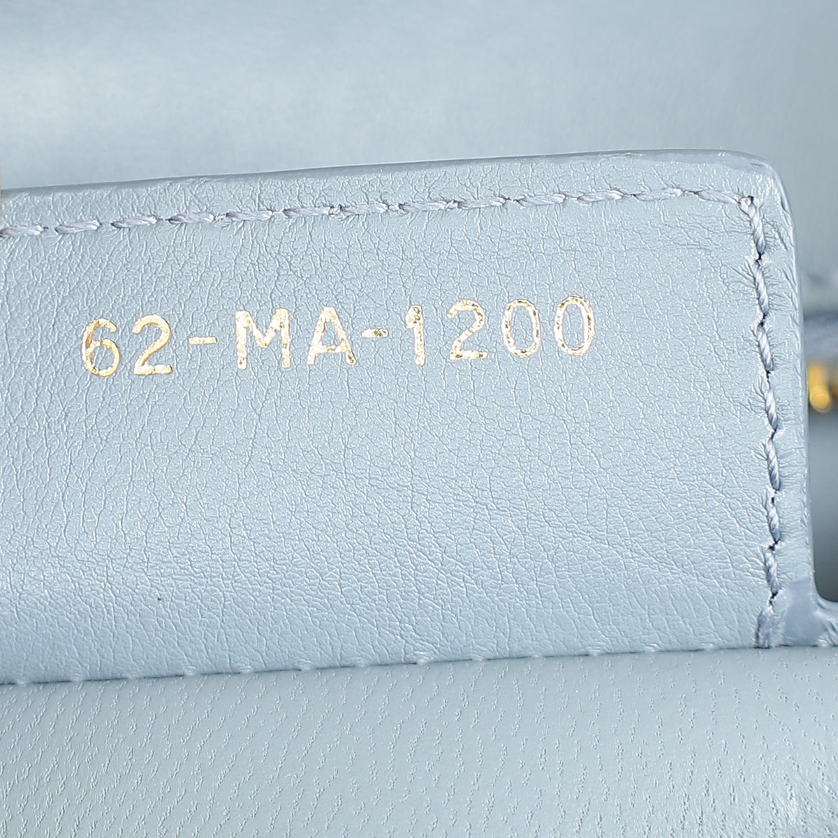 Christian Dior Blue Grey Caro Cannage Small Flap Bag