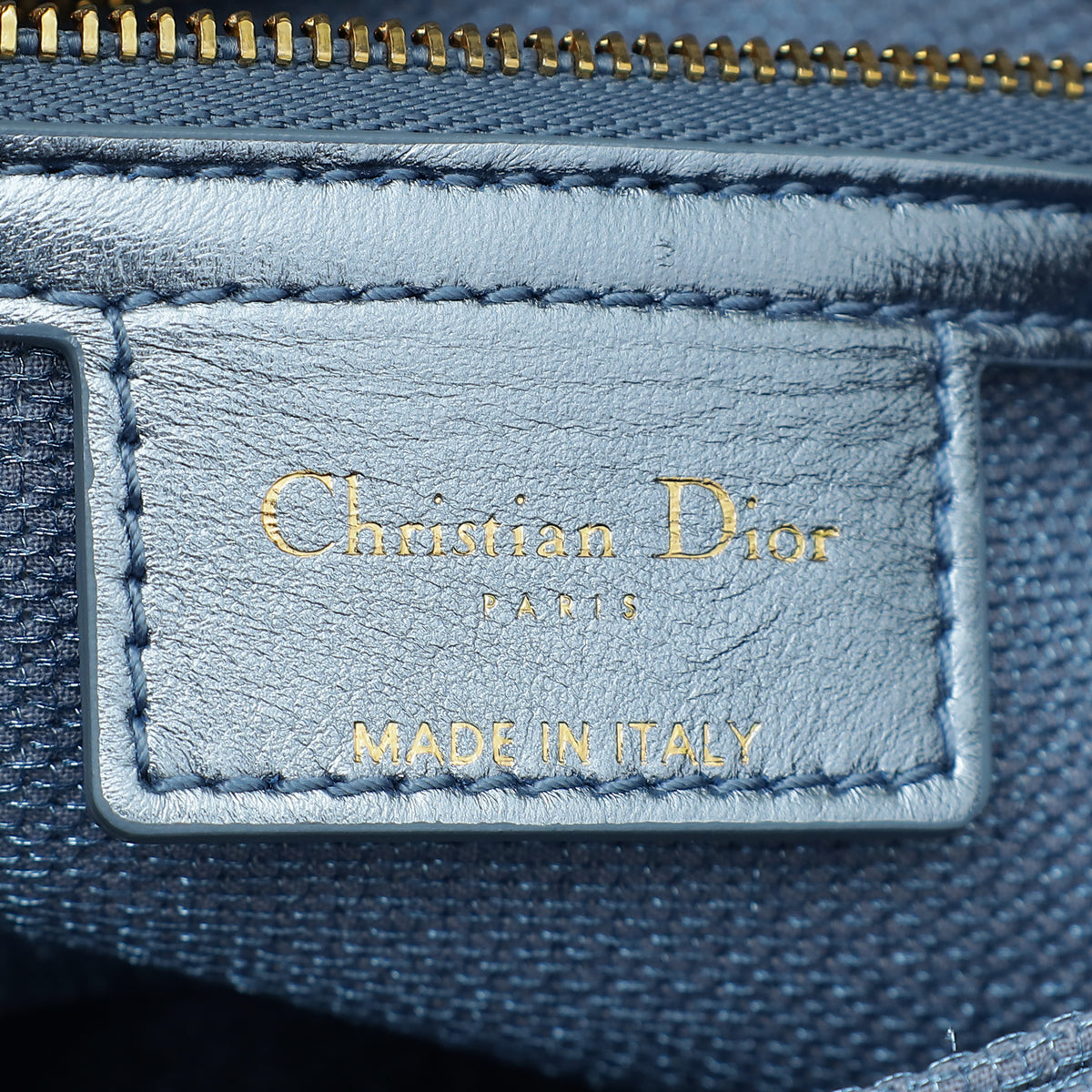 Christian Dior Blue Caro Cannage Strass Small Bag