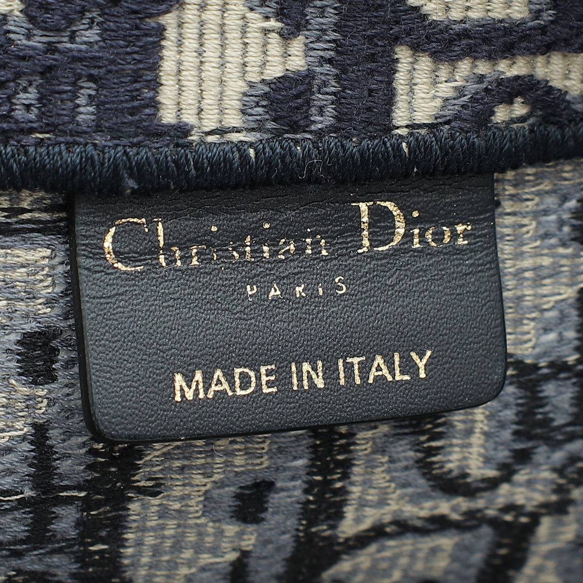 Christian Dior Navy Blue Oblique Book Tote Large Bag