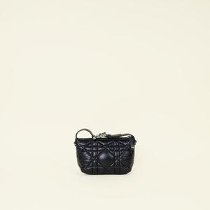 Christian Dior Black Macrocannage Diortravel Nomad Small Pouch