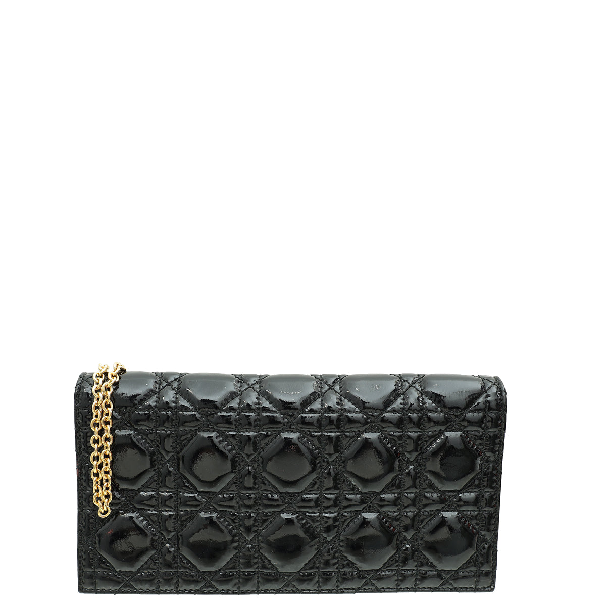 Christian Dior Black Cannage Lady Dior Chain Clutch-Christian Dior-THE CLOSET