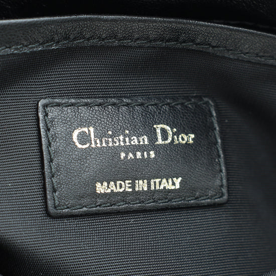 Christian Dior Black Gaufre Cannage Delices Flap Small Bag