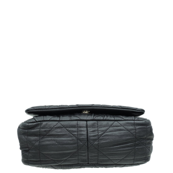 Christian Dior Black Gaufre Cannage Delices Flap Small Bag