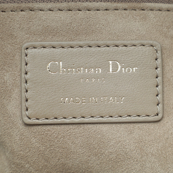 Christian Dior Etoupe My ABCDior Lady Dior Bag w/Badges