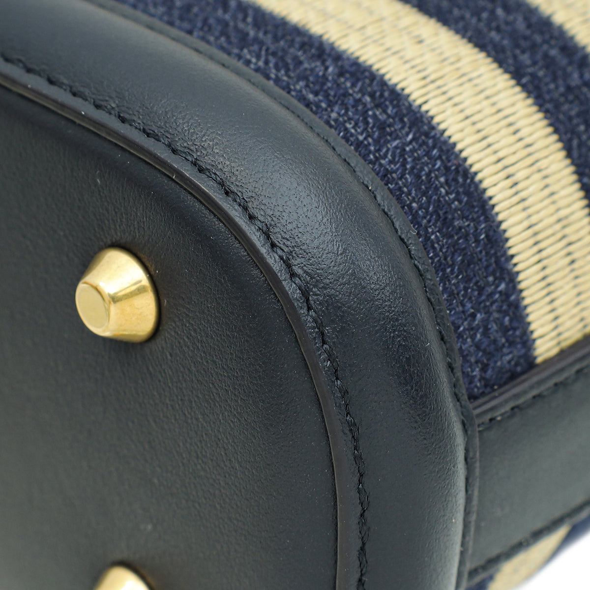 Christian Dior Bicolor Raffia C'est Chain Small Bucket Bag-Christian Dior-THE CLOSET