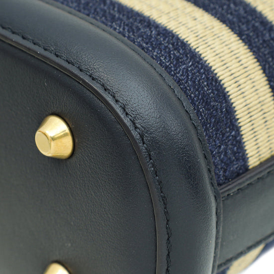 Load image into Gallery viewer, Christian Dior Bicolor Raffia C&amp;#39;est Chain Small Bucket Bag-Christian Dior-THE CLOSET
